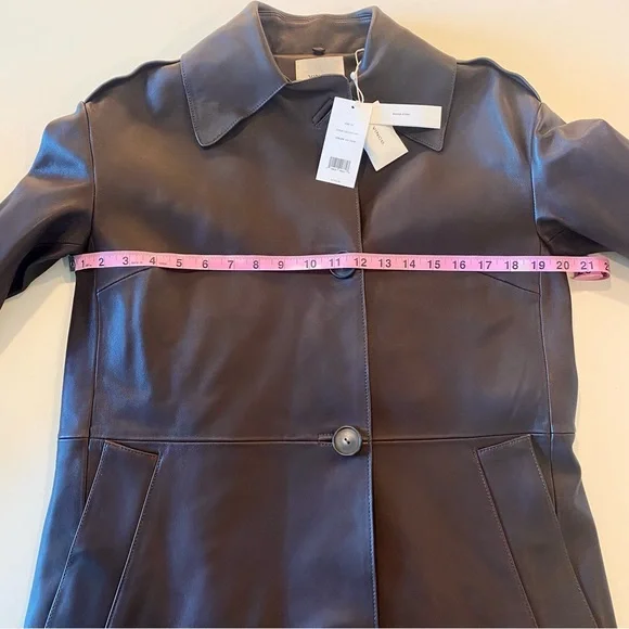 Vince Leather Coat - Picture 9 of 11